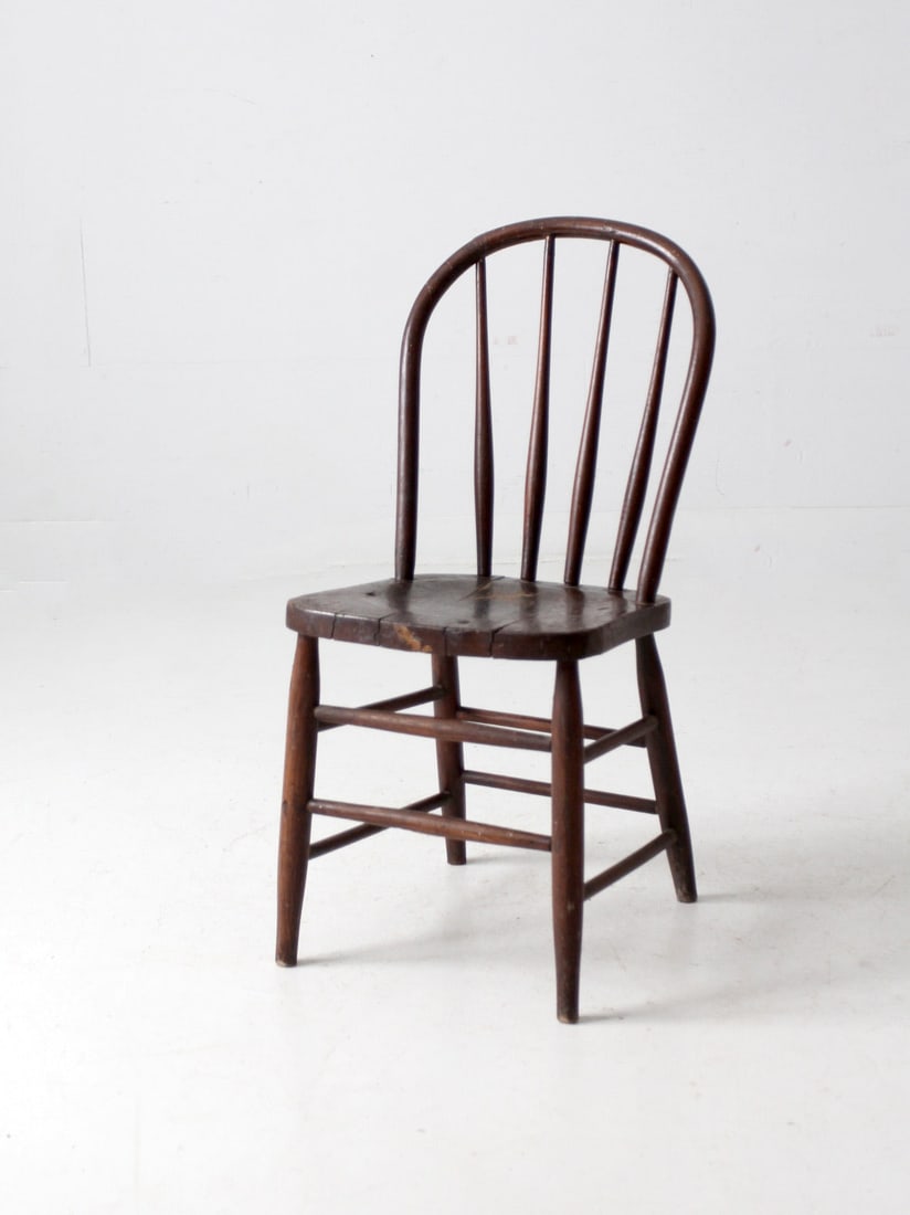 Vintage Windsor Bow Back Chair Rustic Farmhouse Accent (1 of 11)