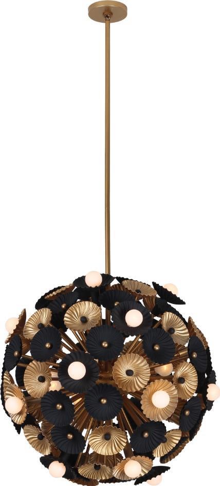 Kalco Damask Brass 28-Light Pendant Light Fixture (1 of 1)