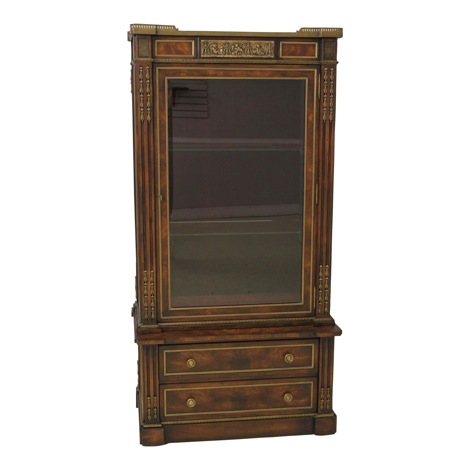 Theodore Alexander Althorp Collection Louis XVI Mahogany Curio Cabinet: Theodore Alexander Althorp Collection Louis XVI Mahogany Curio Cabinet This stunning Theodore Alexander French Louis XVI Vitrine Curio Cabinet showcases exquisite craftsmanship and timeless elegance.