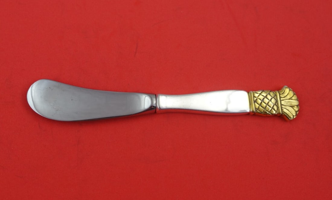 Old Newbury Crafters Grenada Gold Sterling Silver Butter Spreader (1 of 2)