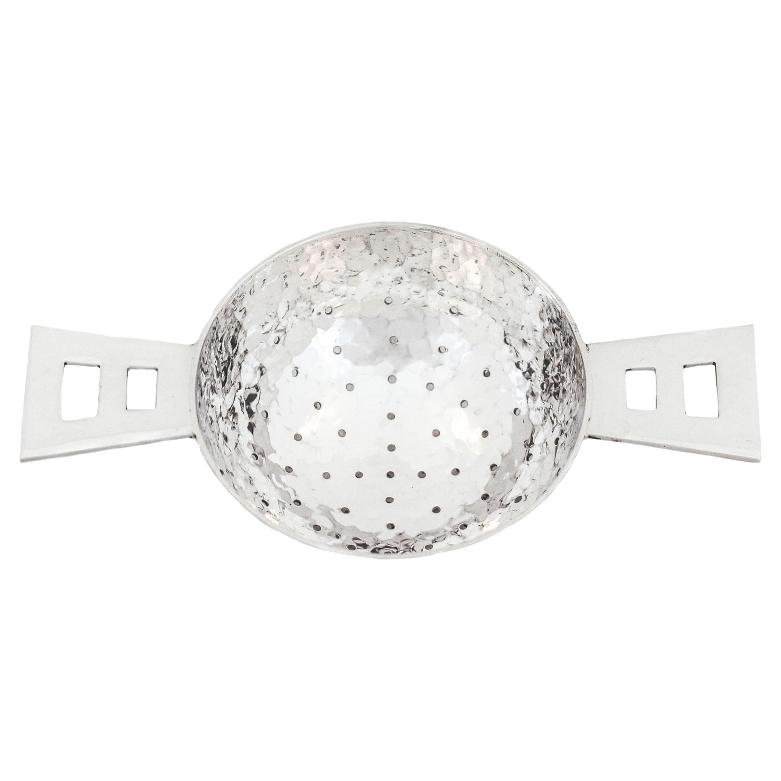 American Craftsman Sterling Silver Tea Strainer 1910 Hand-Hammered (1 of 6)