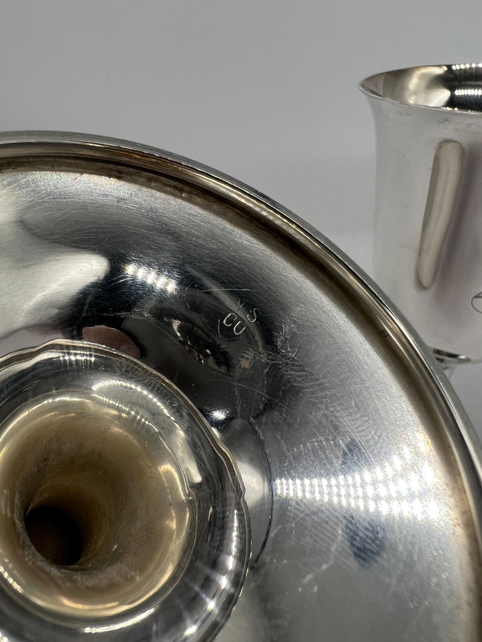 Set of 2 Newburyport Silver Company Monogram Sterling Silver Goblets 6.675" - 5