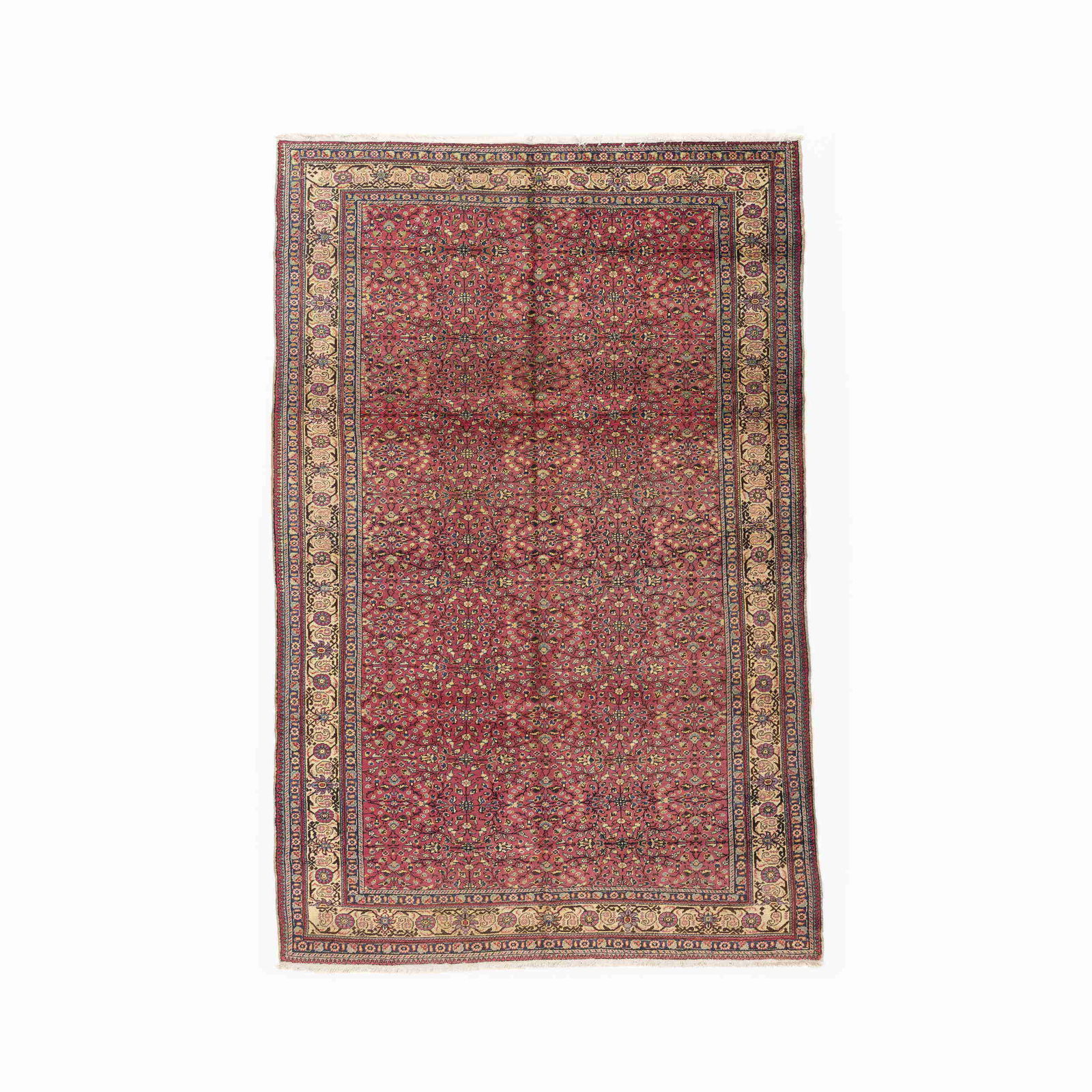 Authentic Handmade Kayseri Wool on Cotton Carpet 78 x 119.7 Inch: Authentic Handmade Kayseri Wool on Cotton Carpet 78 x 119.7 Inch Experience the exquisite craftsmanship of this Authentic Handmade Kayseri Carpet, meticulously crafted with a beautiful combination of