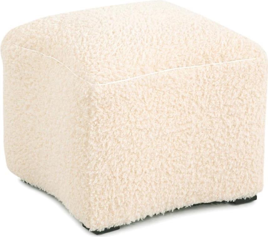 John-Richard 5014 Curved Fabric Ottoman Transitional Style (1 of 1)