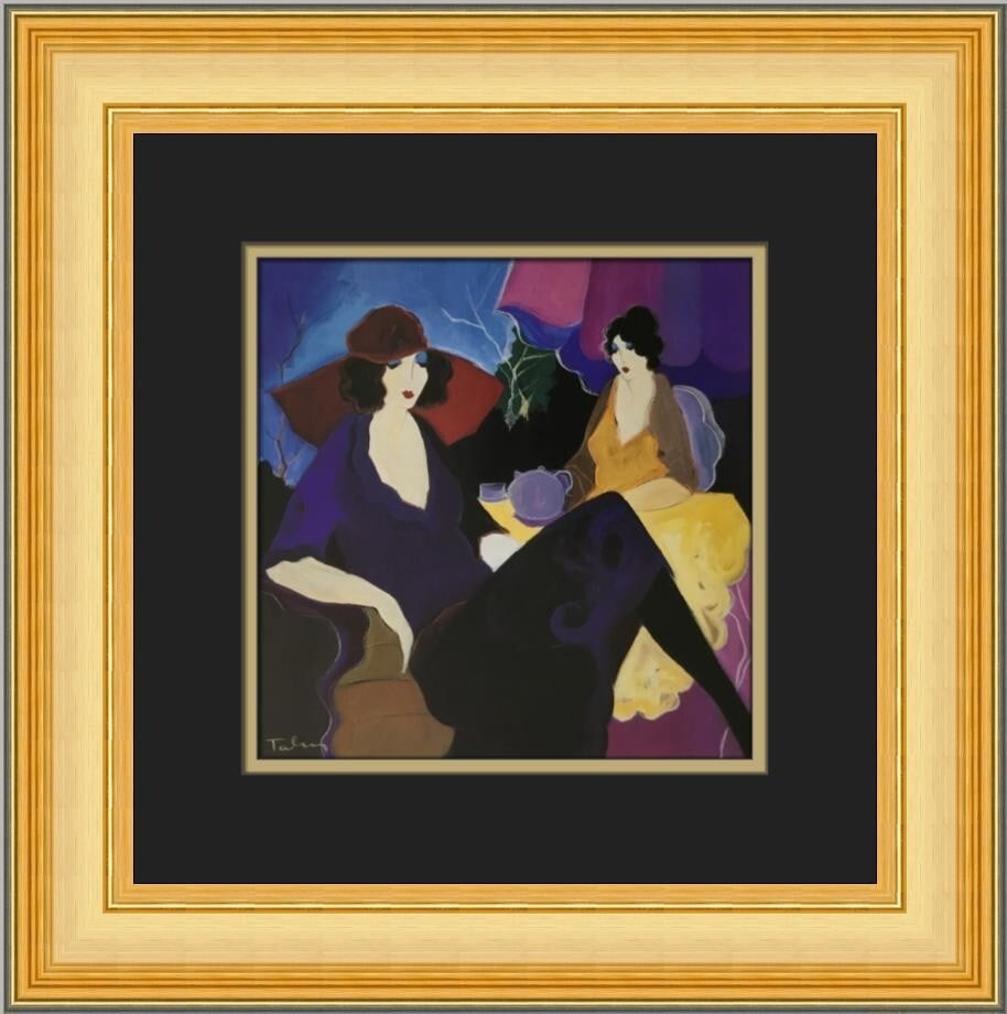 Itzchak Tarkay Samedi Soir Custom Framed Print 16x16 Contemporary Art (1 of 2)