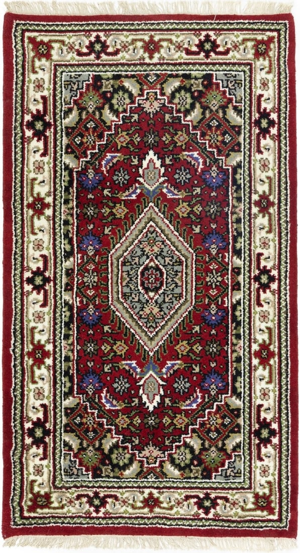 Hand-Knotted Wool Area Rug Indo-Bidjar Floral Tribal Pattern 3'2 x 5'6 (1 of 17)