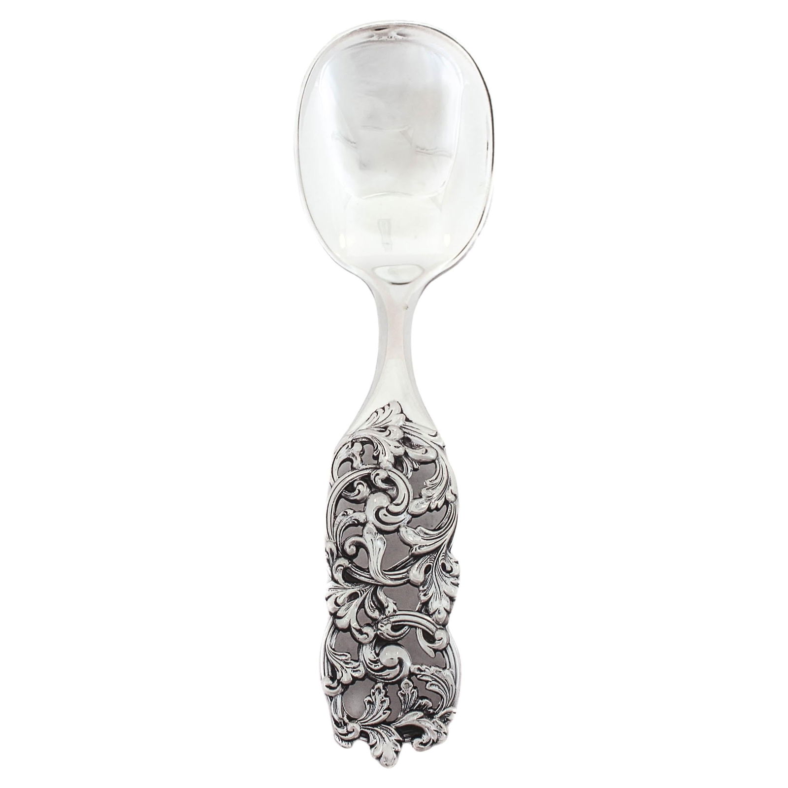 Theo Olsen Sterling Silver Serving Spoon Floral Design Norway 1920s (1 of 4)