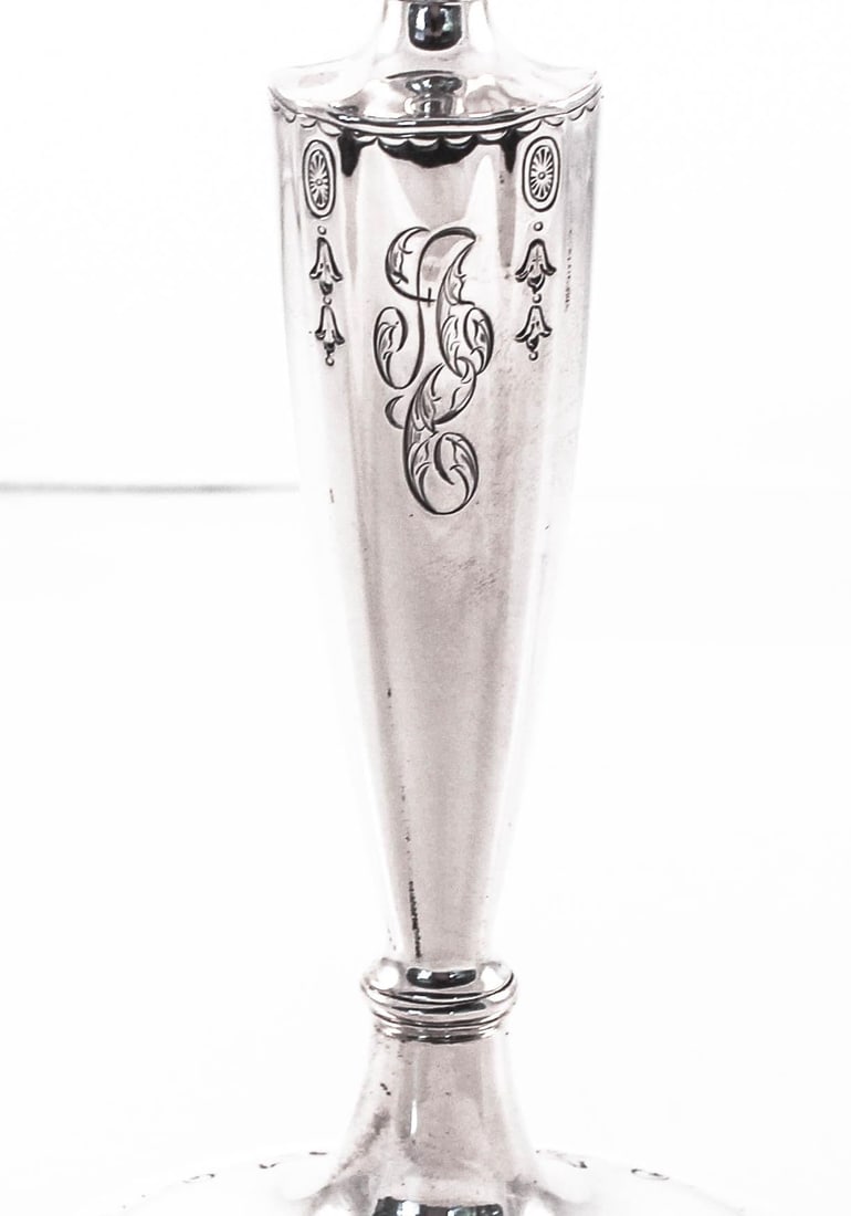 Gorham 1915 Sterling Silver Candlesticks Set of 2 - 4