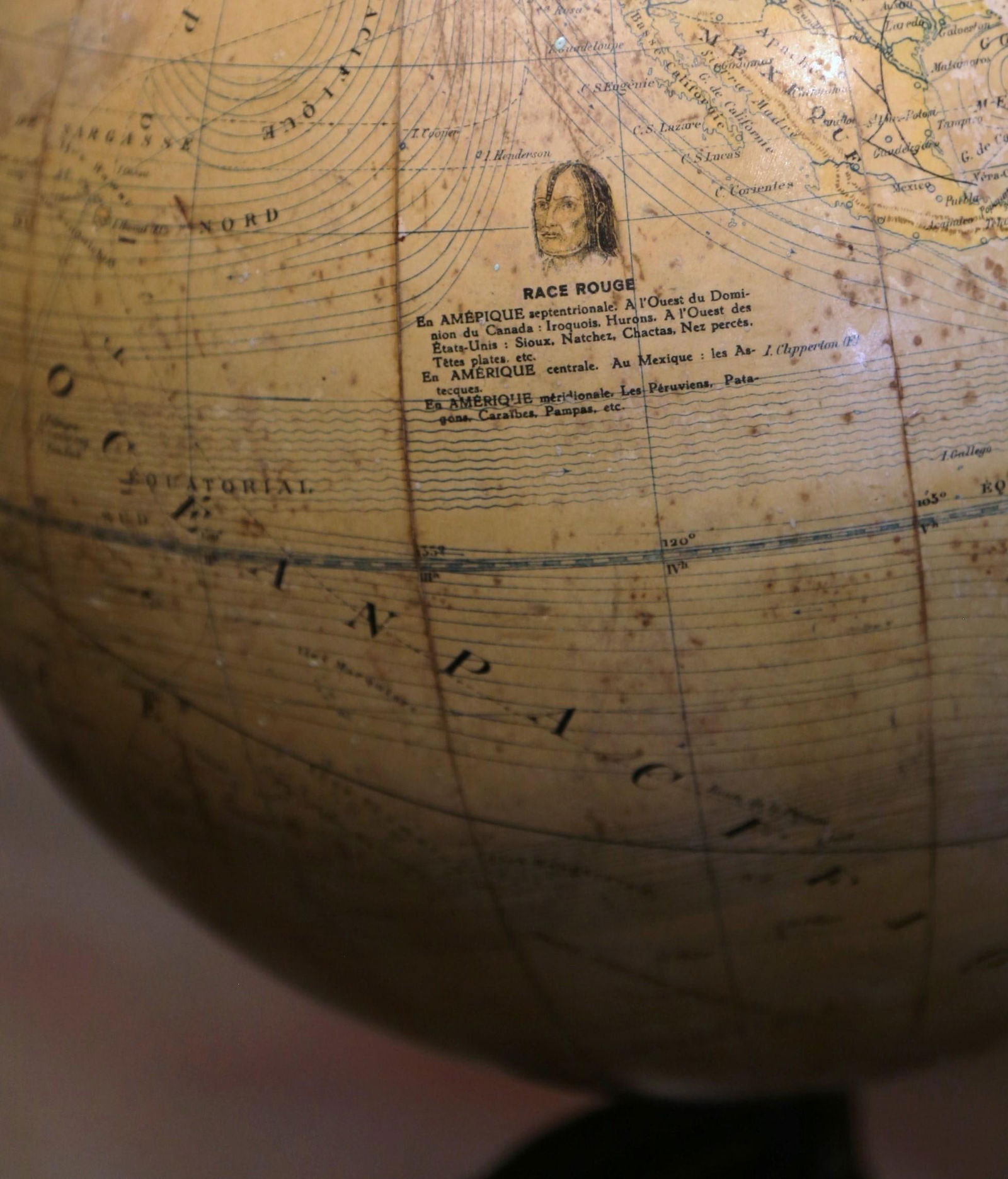 Antique Early 20th Century Belgium Globe by H. Balieus on Iron Stand - 9