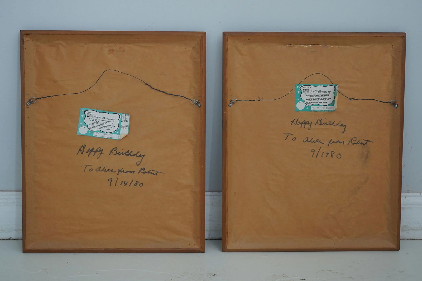 Framed Vintage Silhouettes of State Reps Claw and Calhoon 60 Years Old - 10