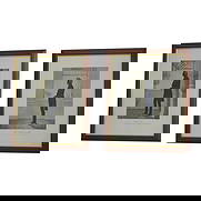 Framed Vintage Silhouettes of State Reps Claw and Calhoon 60 Years Old: Framed Vintage Silhouettes of State Reps Claw and Calhoon 60 Years Old This elegant pair of framed silhouettes showcases the historical figures Henry Claw and John Calhoon, representing a unique