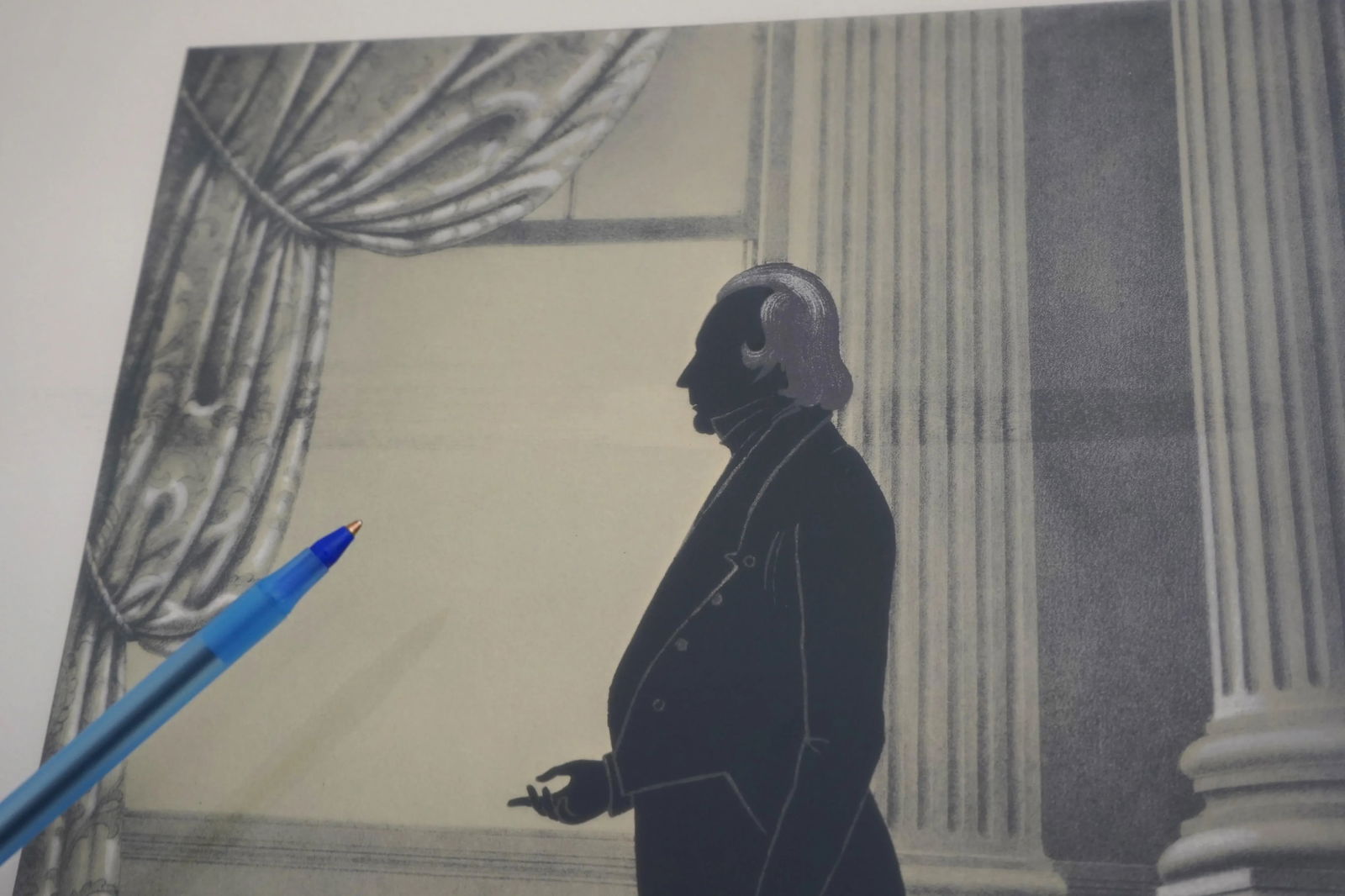 Framed Vintage Silhouettes of State Reps Claw and Calhoon 60 Years Old - 9