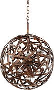 Kalco Ambassador Industrial Copper Pendant Light 26H Dimmable: Kalco Ambassador Industrial Copper Pendant Light 26H Dimmable Enhance your interior space with this stunning Industrial Copper Accent pendant light, designed to bring a touch of vintage charm to any