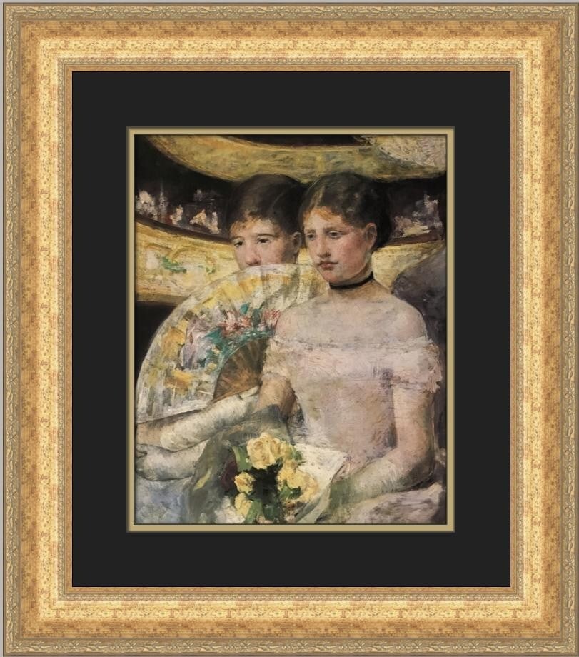 Mary Cassatt The Loge Custom Framed Print 21x19 Open Edition: Mary Cassatt The Loge Custom Framed Print 21x19 Open Edition This exquisite custom framed print features "The Loge" by renowned artist Mary Cassatt, capturing the essence of Expressionism,