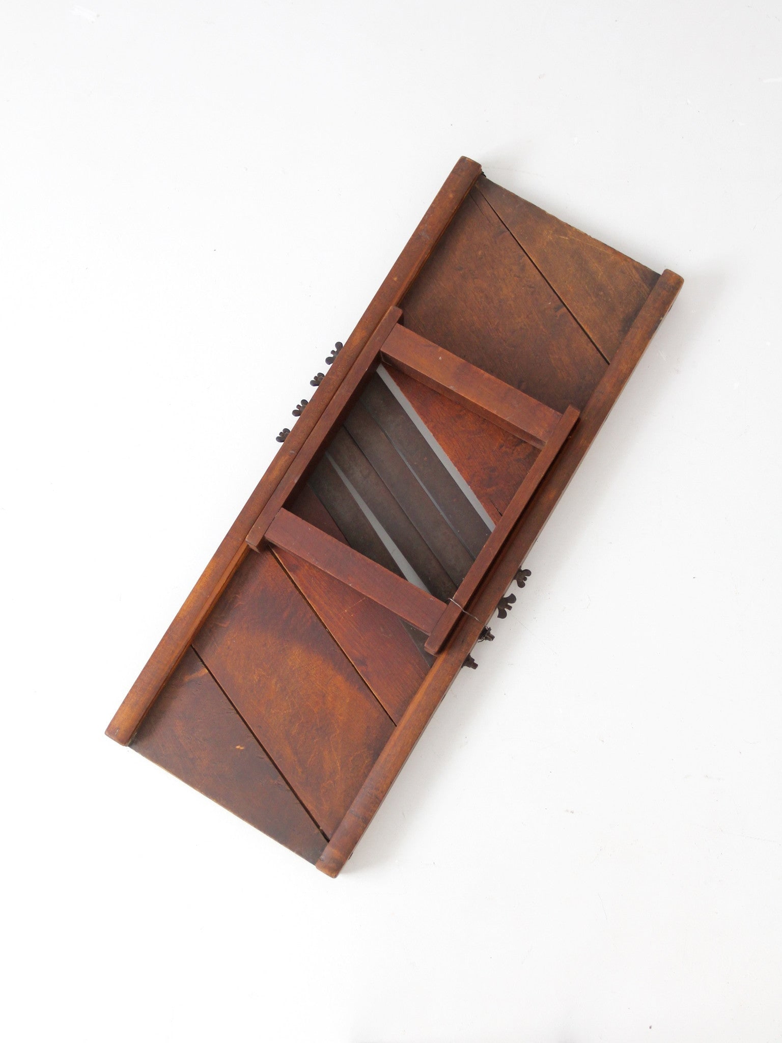 Vintage Antique Kitchen Mandoline with Wood Slide and Patina (1 of 5)