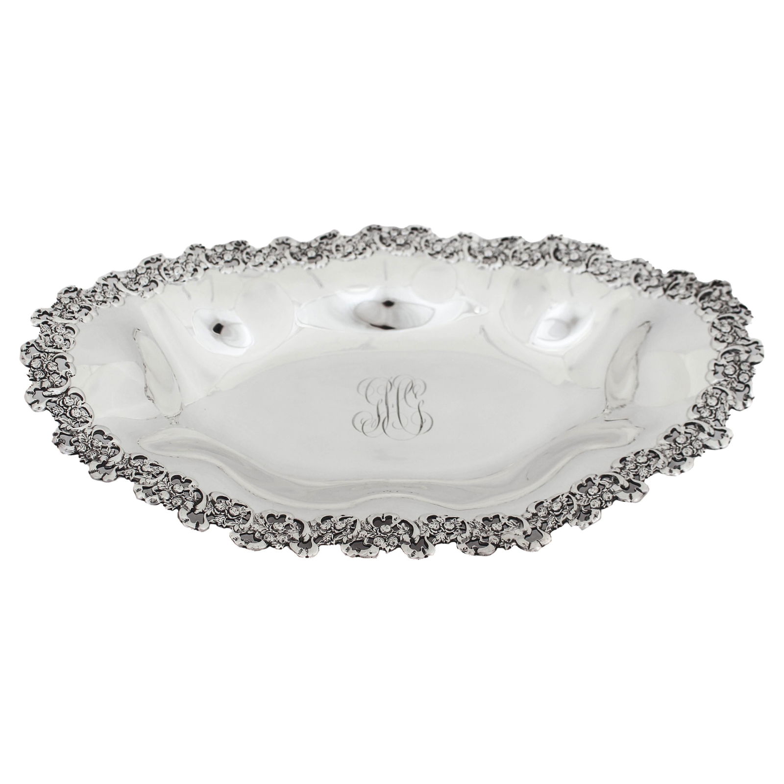 William Durgin Sterling Silver Art Nouveau Breadbasket Antique (1 of 7)