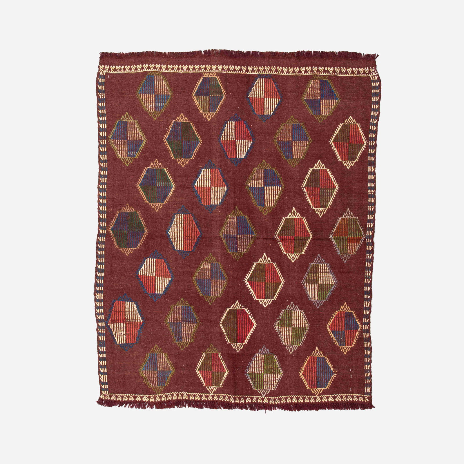 Authentic Handmade Cicim Wool Kilim 48.8 x 61.8 Inches (1 of 8)