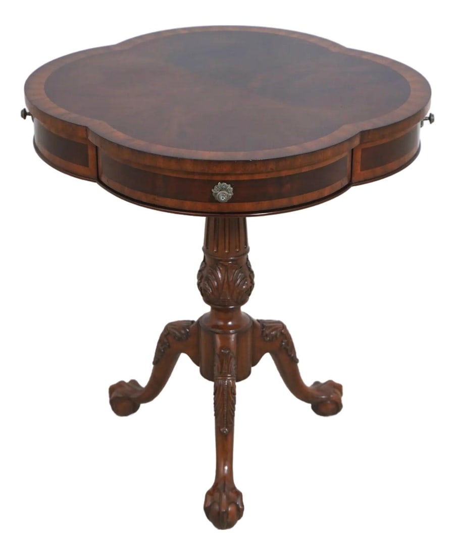 Maitland Smith Model 8115-30 Mahogany Lamp Table with Bronze Finish: Maitland Smith Model 8115-30 Mahogany Lamp Table with Bronze Finish This Maitland Smith Model 8115-30 Mahogany Lamp Table combines classic design with high-quality craftsmanship. Featuring a stylish b