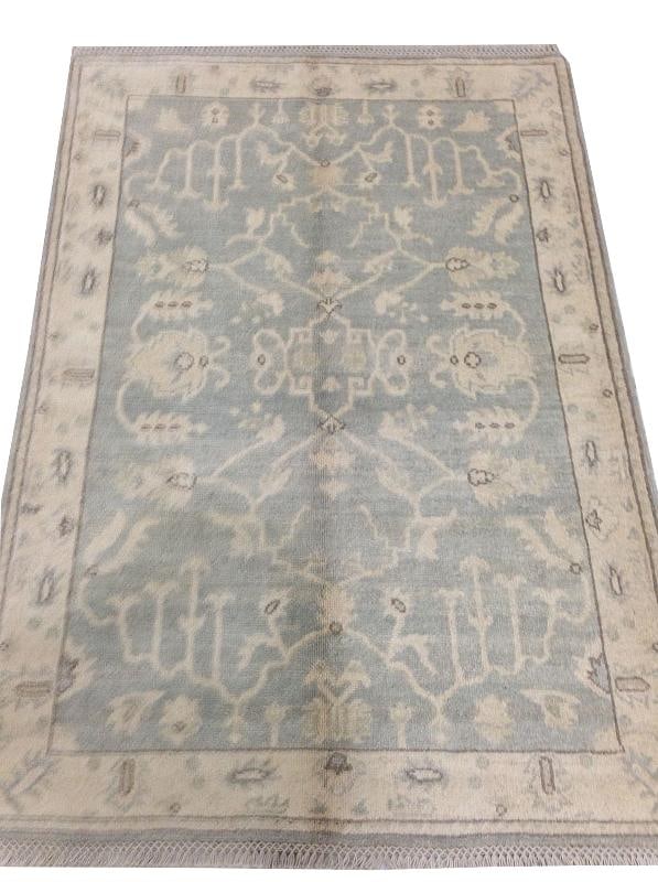 Handmade Gray Wool Rug 3.4 x 4.9 Feet Premium Quality (1 of 6)