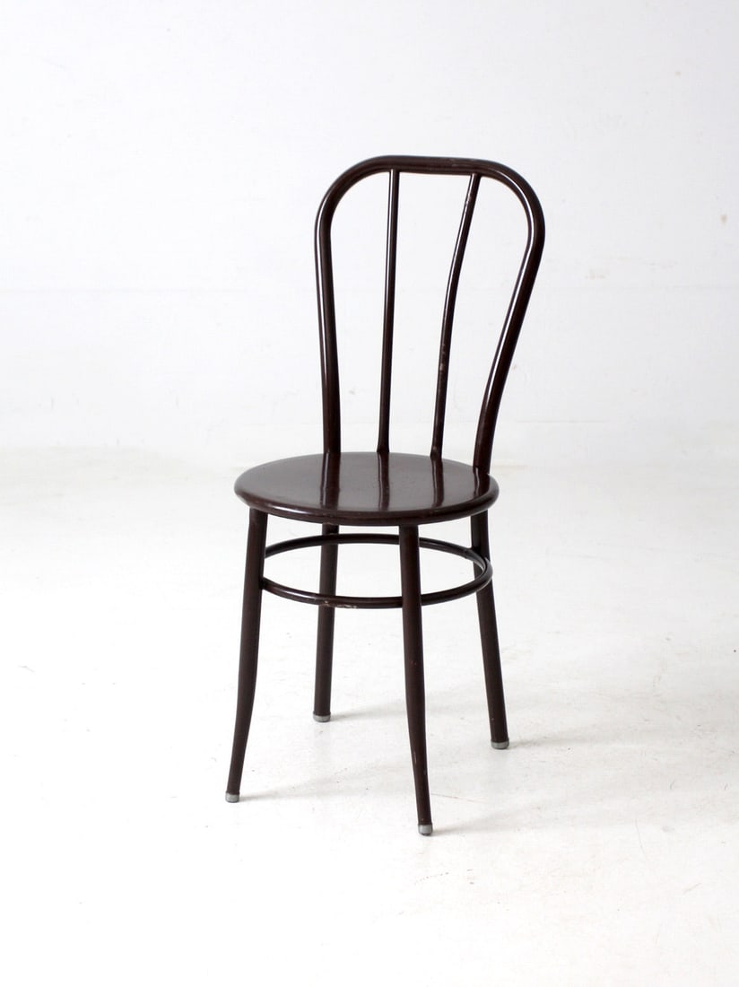 Vintage Simmons Metal Bistro Chair Dark Brown Finish 1920s-1950s (1 of 15)