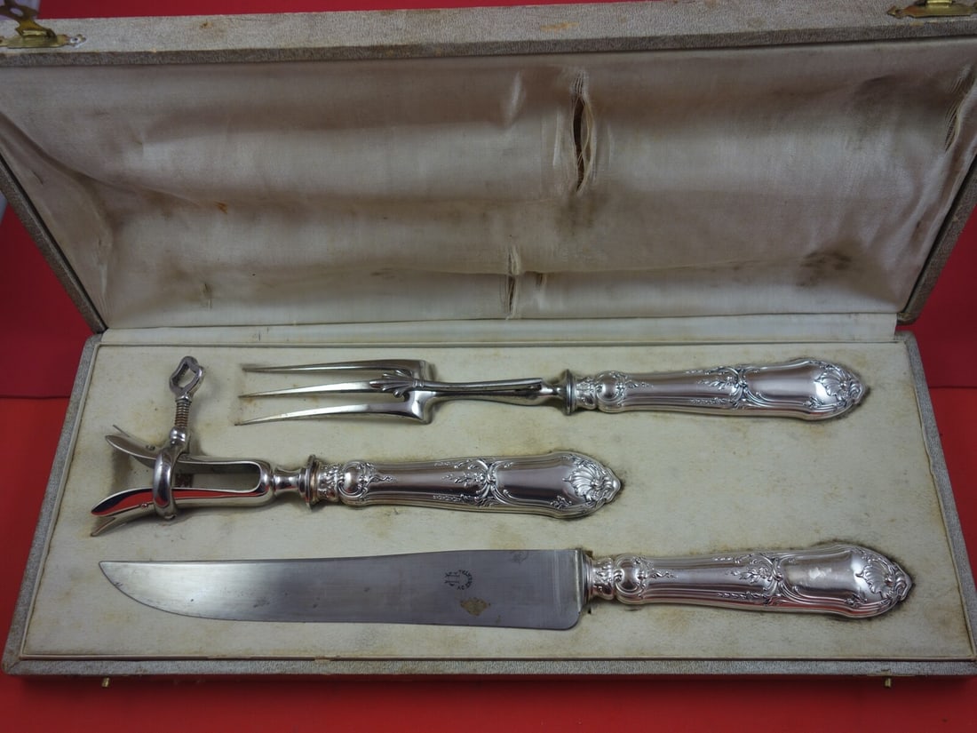 French Sterling Silver 3-Piece Roast Carving Set Unmonogrammed (1 of 3)