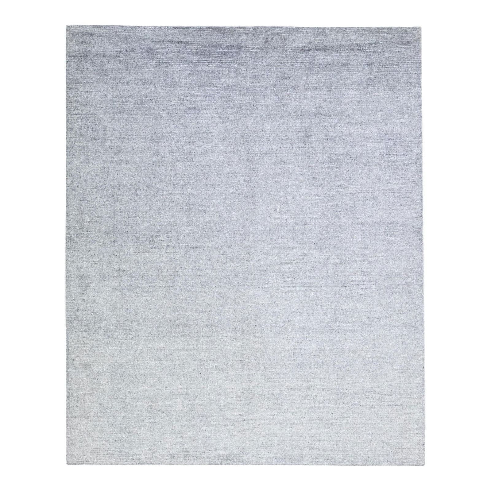 Handmade Contemporary Wool Silk Rug Light Gray 7'11 x 10' (1 of 7)