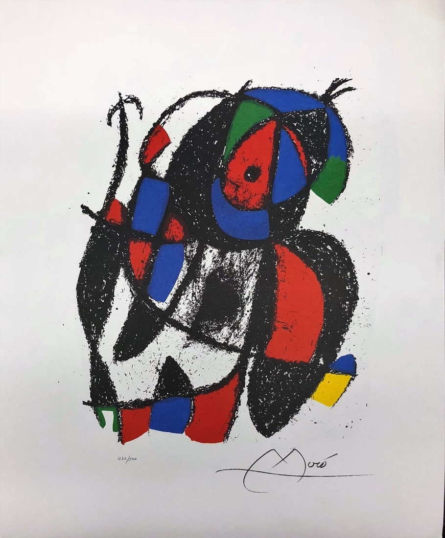 Joan Miro Limited Edition Lithograph Custom Framed Art Print (1 of 3)