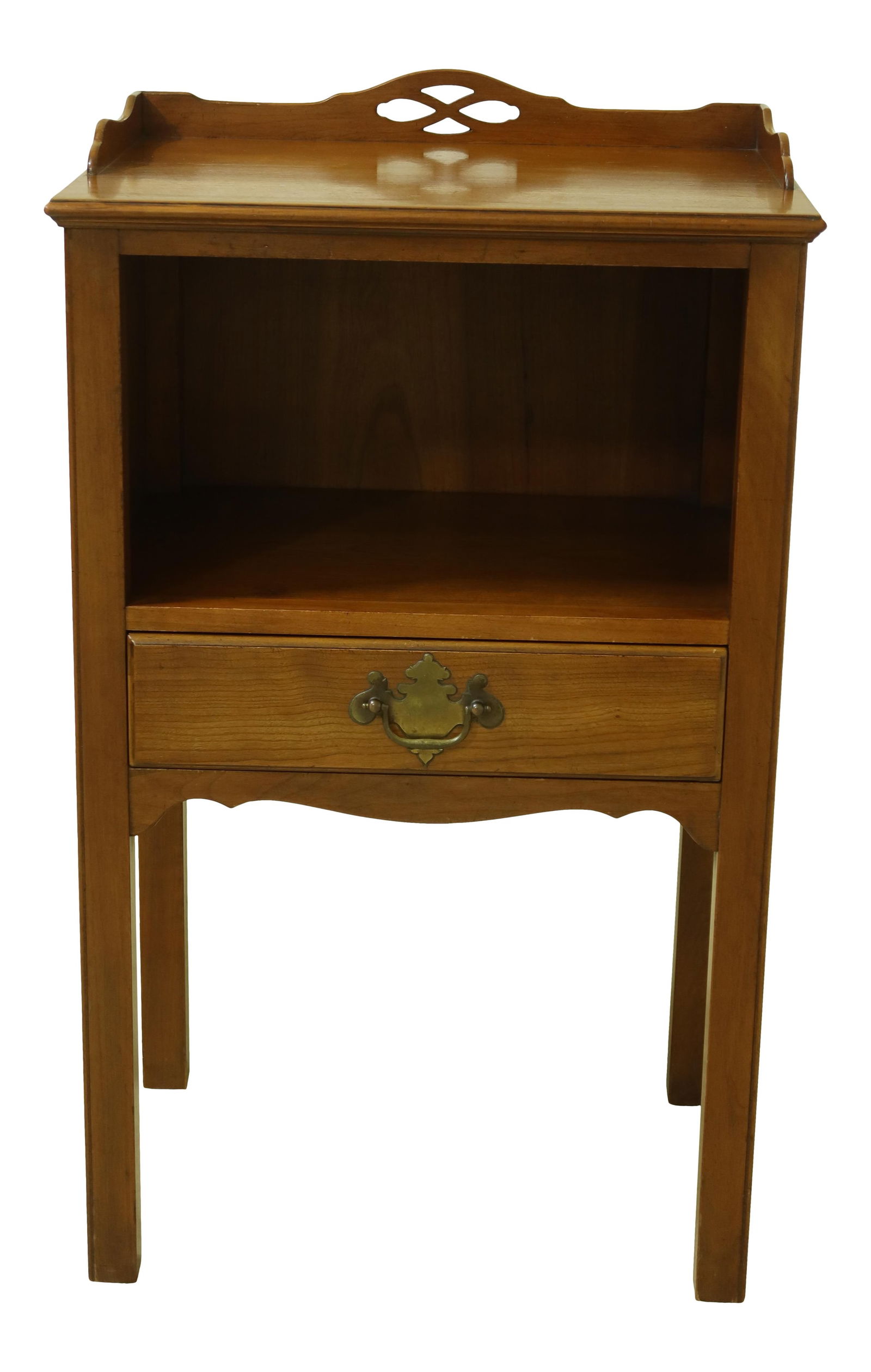 Kindel Cherry Chippendale Nightstand with Dovetailed Drawer (1 of 10)