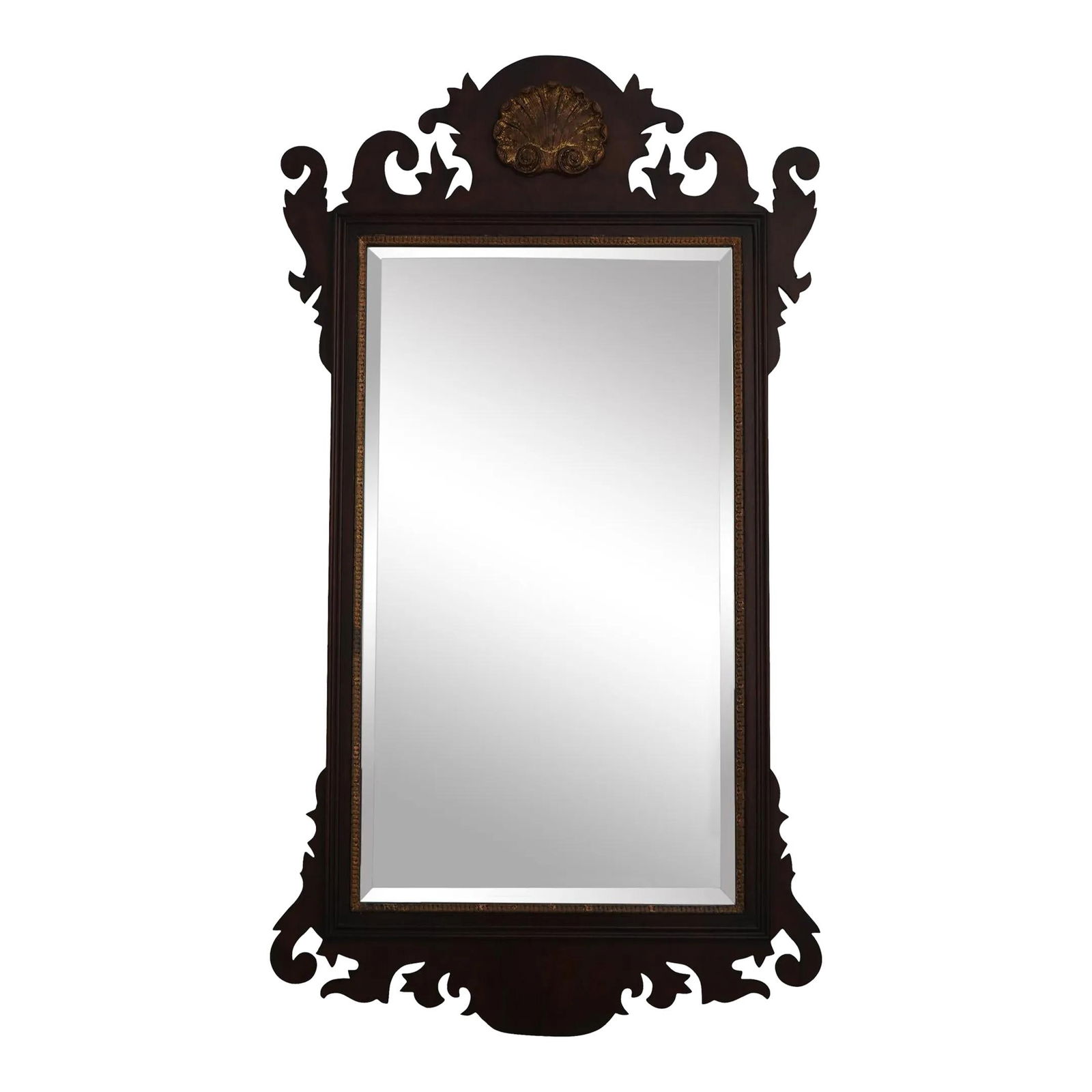 Henkel Harris H-5 Mahogany Chippendale Beveled Mirror 22.5x41.5: Henkel Harris H-5 Mahogany Chippendale Beveled Mirror 22.5x41.5 This Henkel Harris Model H-5 Mahogany Chippendale Mirror showcases classic craftsmanship with its elegant Chippendale design. Crafted ar