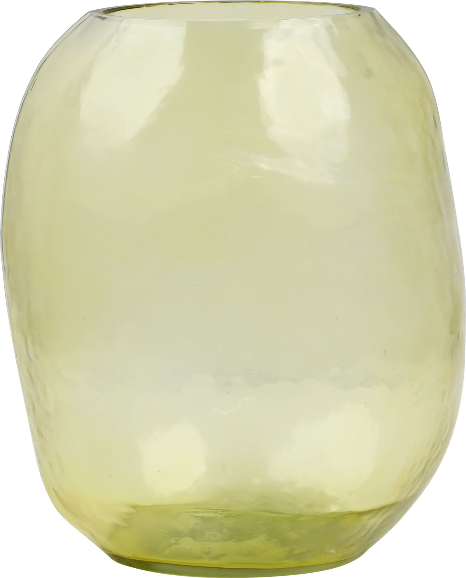 Tacito Elegant Yellow Glass Vase 10.5H 8.5W 7.5D (1 of 1)