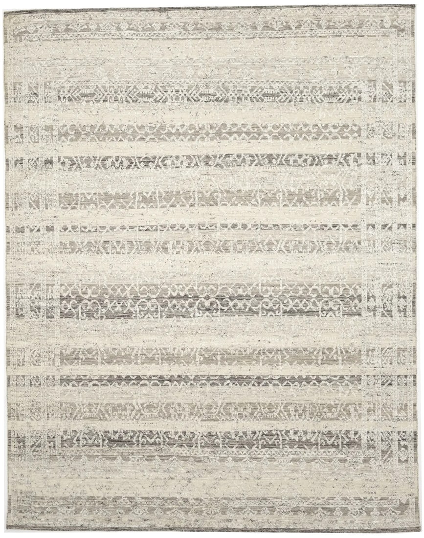 Handmade Modern Oriental Rug 8'2 x 10'0 Geometric Wool Carpet (1 of 5)