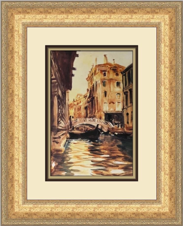 John Singer Sargent Ponte Della Canonica Custom Framed Print 1997 (1 of 2)