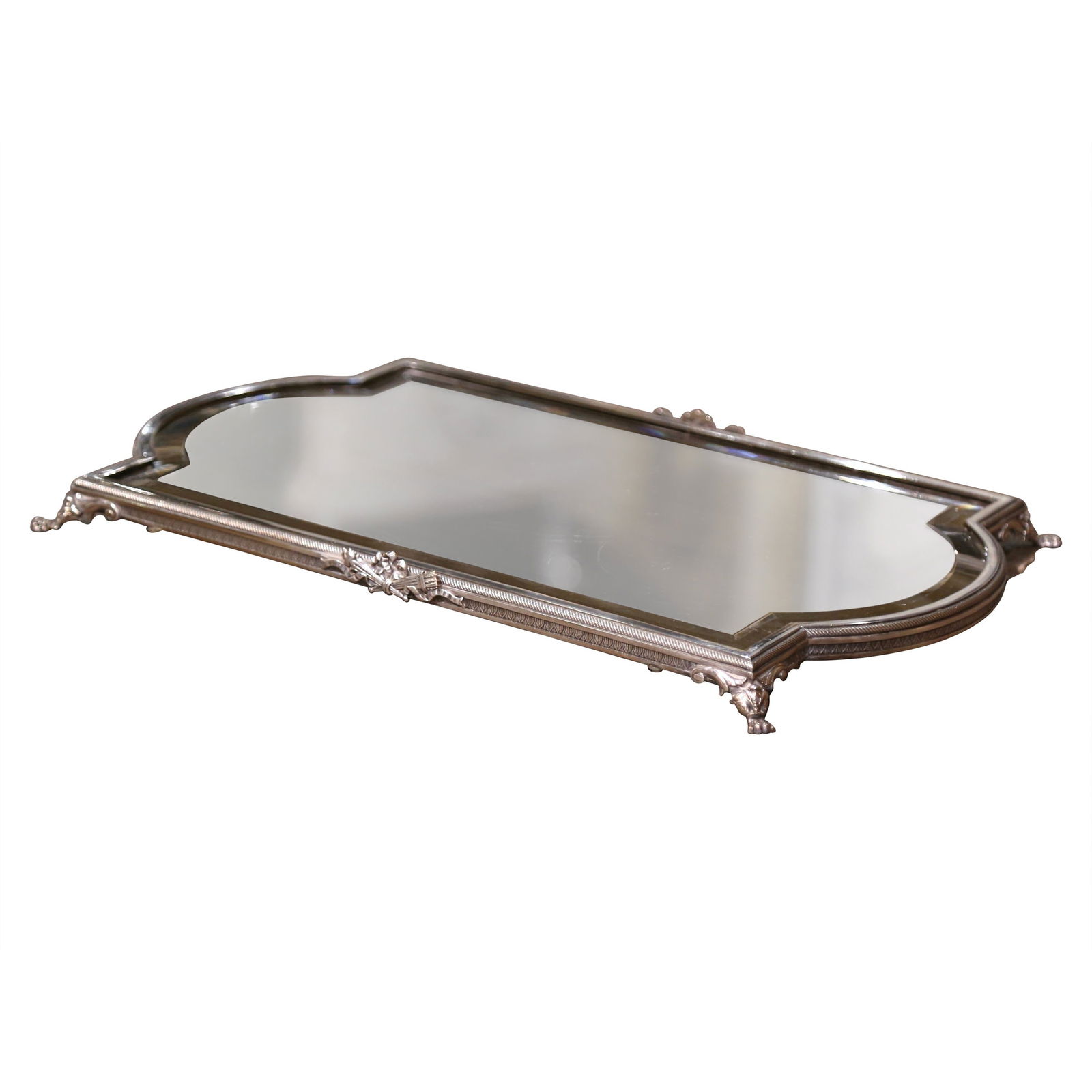 19th Century French Louis XVI Silvered Bronze Mirrored Centerpiece (1 of 7)