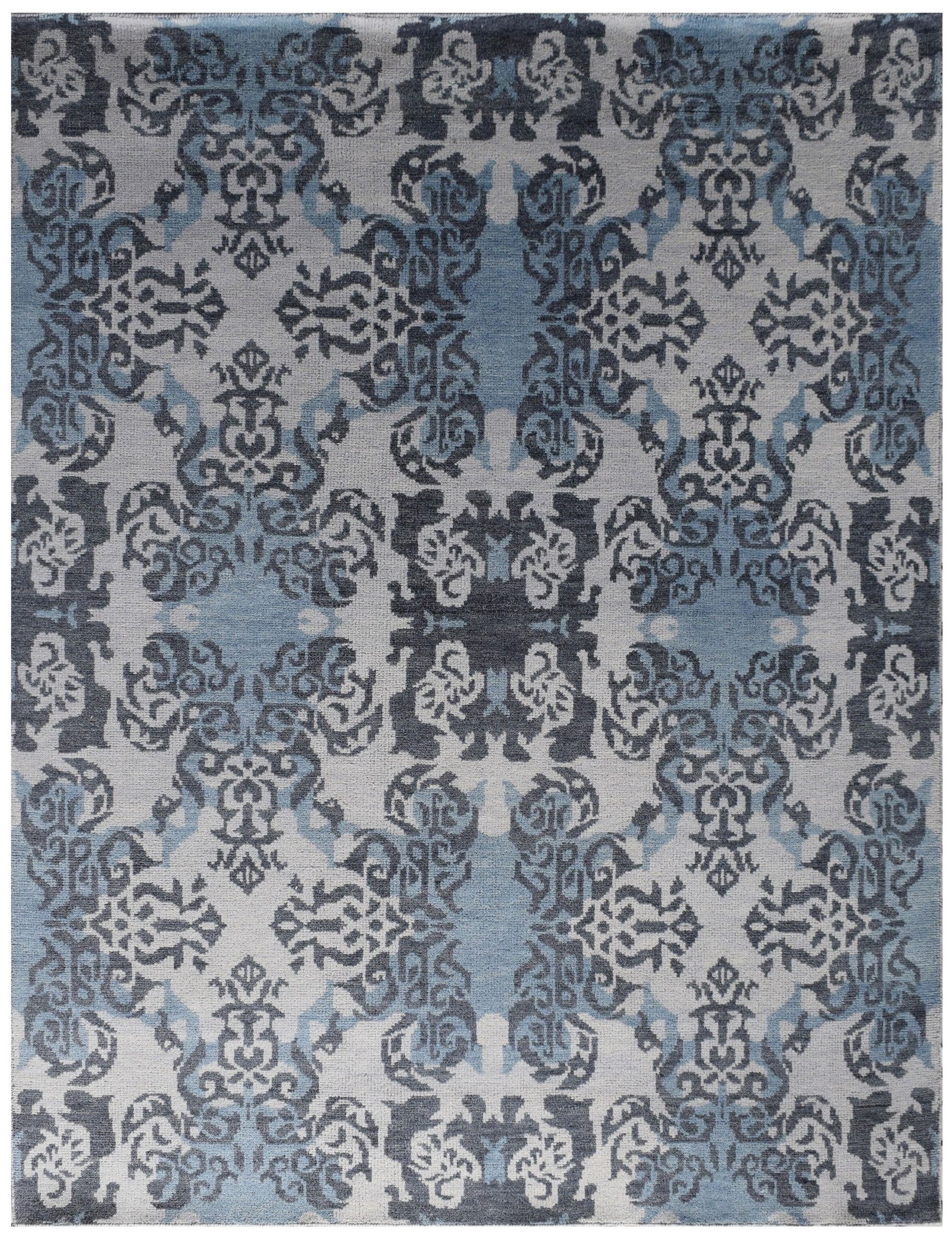 8 x 10 Gray Handwoven Wool Area Rug Modern Design India: 8 x 10 Gray Handwoven Wool Area Rug Modern Design India Free continental US Shipping Transform your space with this exquisite 8 x 10 Gray Modern Wool Handmade Rug. Expertly handwoven from