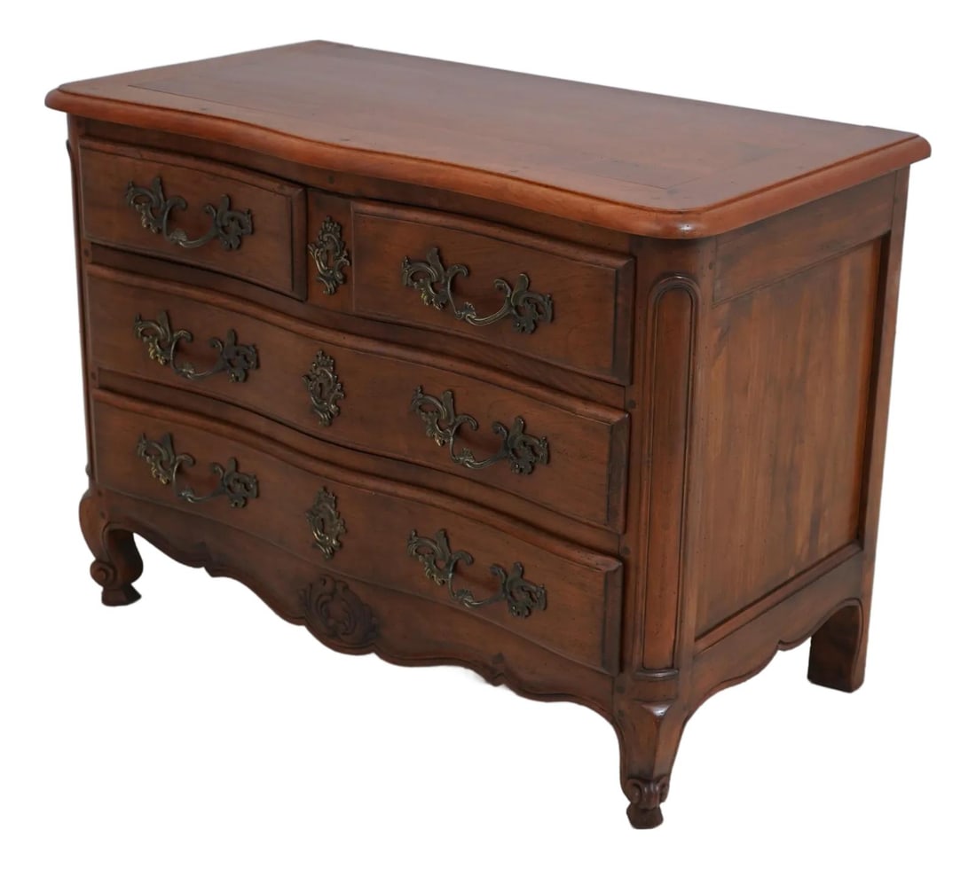 Vintage French Regency Commode Chest with Brass Hardware: Vintage French Regency Commode Chest with Brass Hardware This exquisite Parisian French Regency Commode Chest is approximately 70 years old and showcases a sophisticated design with a factory