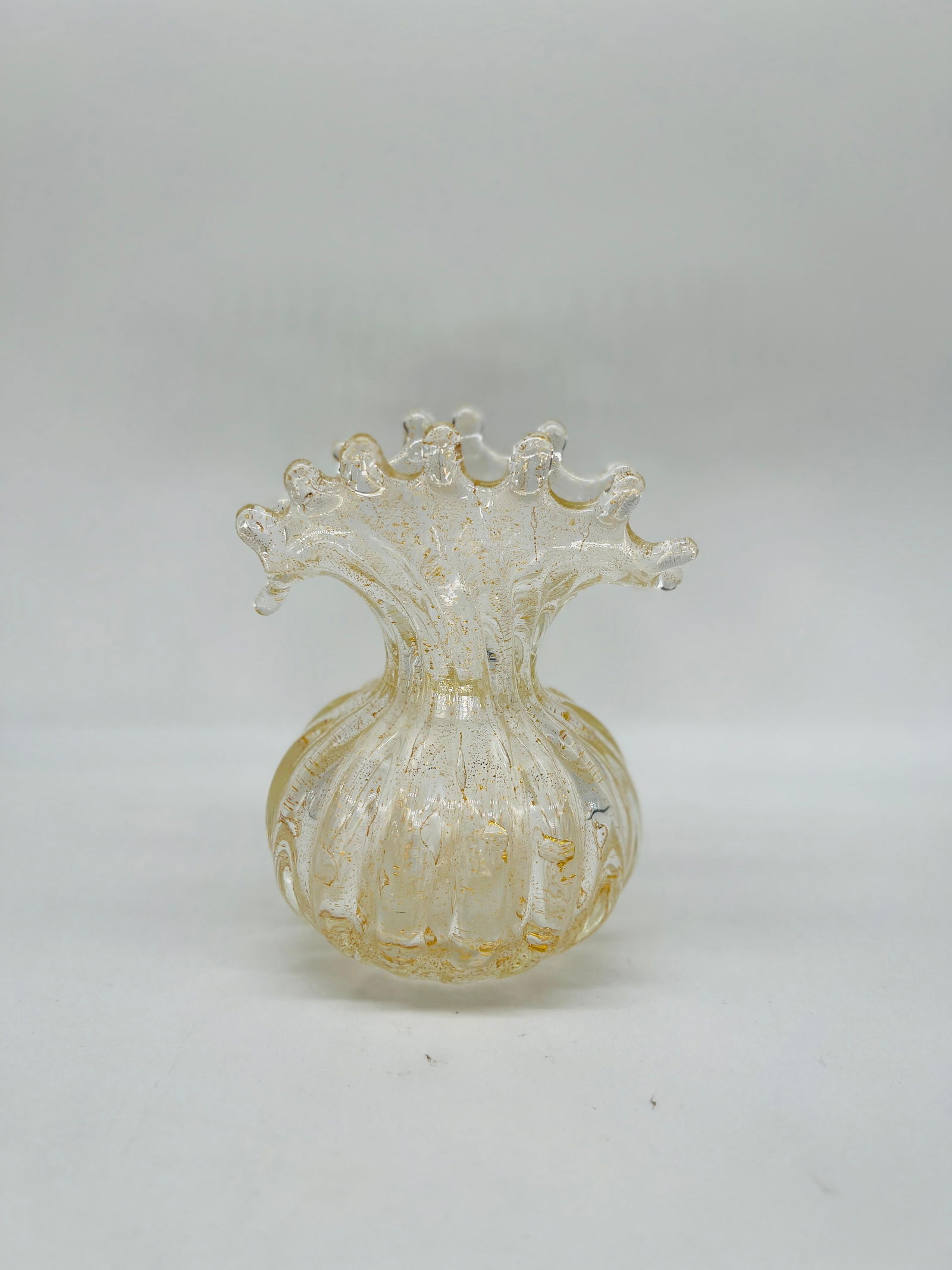 Ercole Barovier 'Cordonato d'Oro' Vase 1965 Murano Art Glass - 3