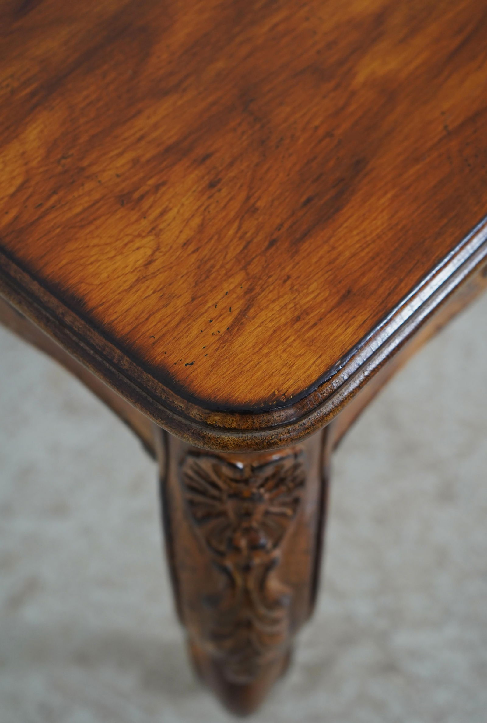 Vintage Italian Continental 1 Drawer Writing Desk in Faux Walnut - 10