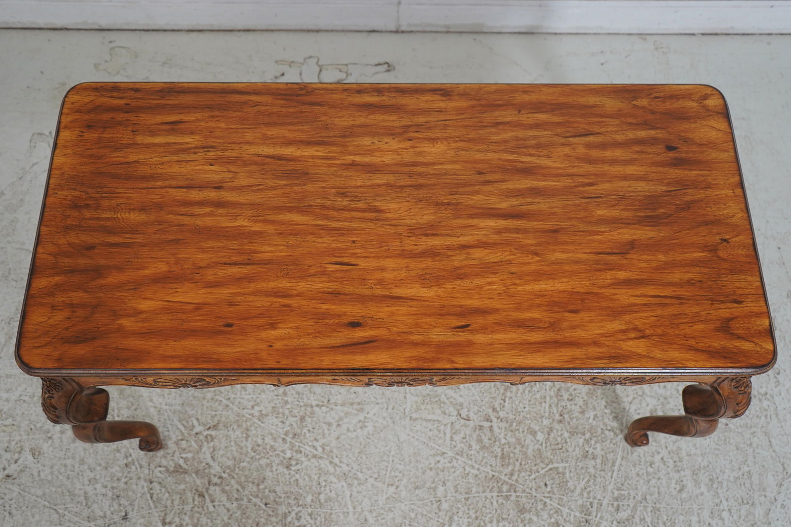 Vintage Italian Continental 1 Drawer Writing Desk in Faux Walnut - 7