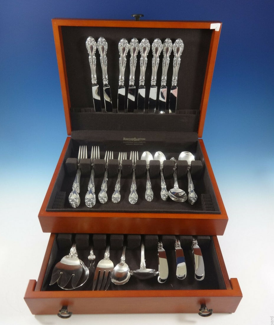 Gorham Melrose Sterling Silver Flatware Set 55 Pieces with Storage Chest (1 of 10)