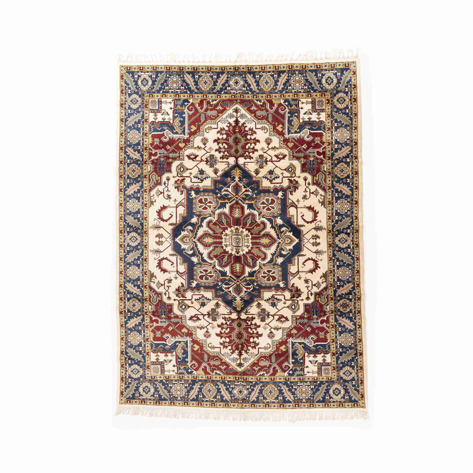 Authentic Handmade Anadol Wool on Cotton Carpet 100.8x142.5 Inches: Authentic Handmade Anadol Wool on Cotton Carpet 100.8x142.5 Inches Discover the exquisite craftsmanship of this authentic handmade Anadol carpet, meticulously woven from premium wool on a sturdy cotto
