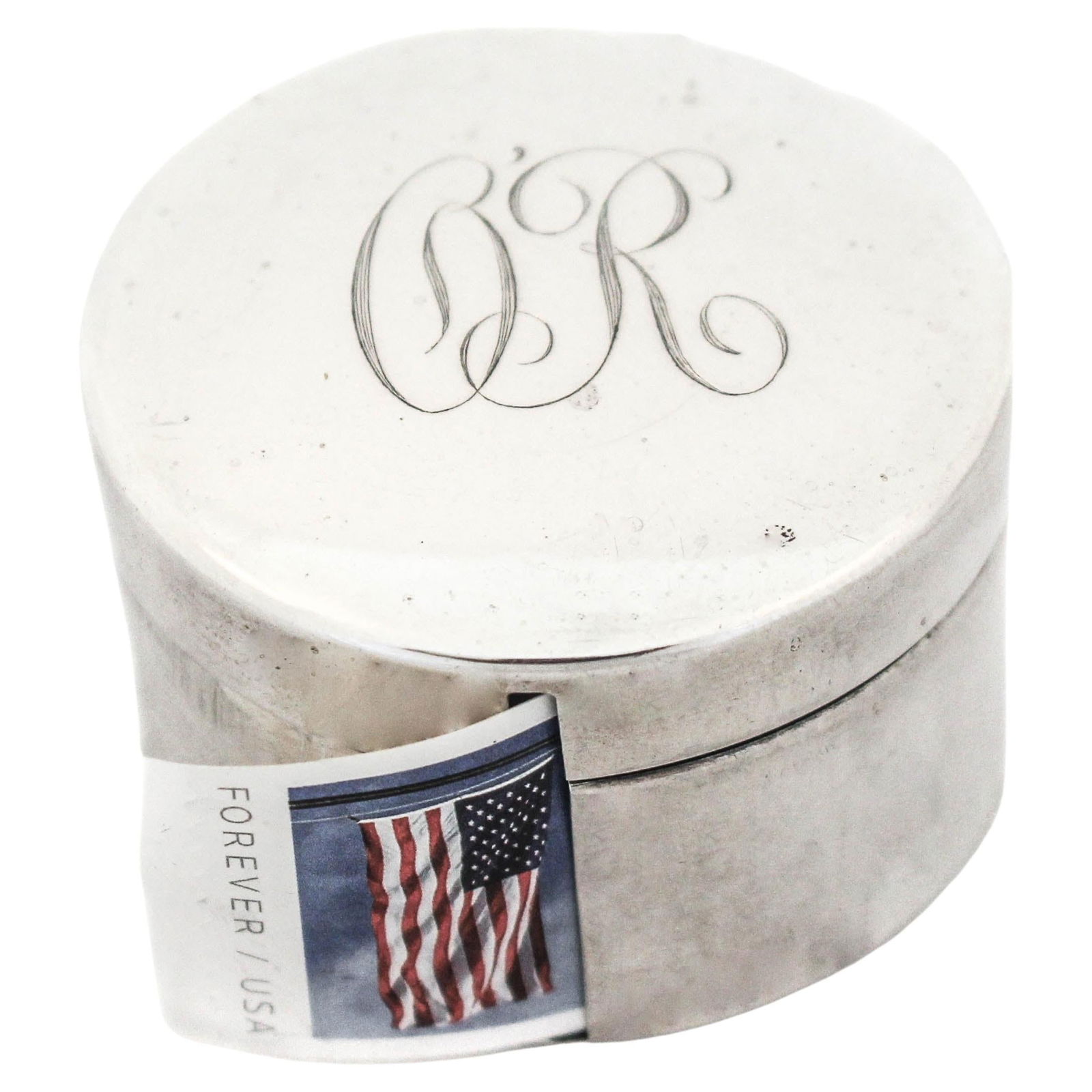 Unique Sterling Silver Stamp Holder Circa 1930s Gift (1 of 5)