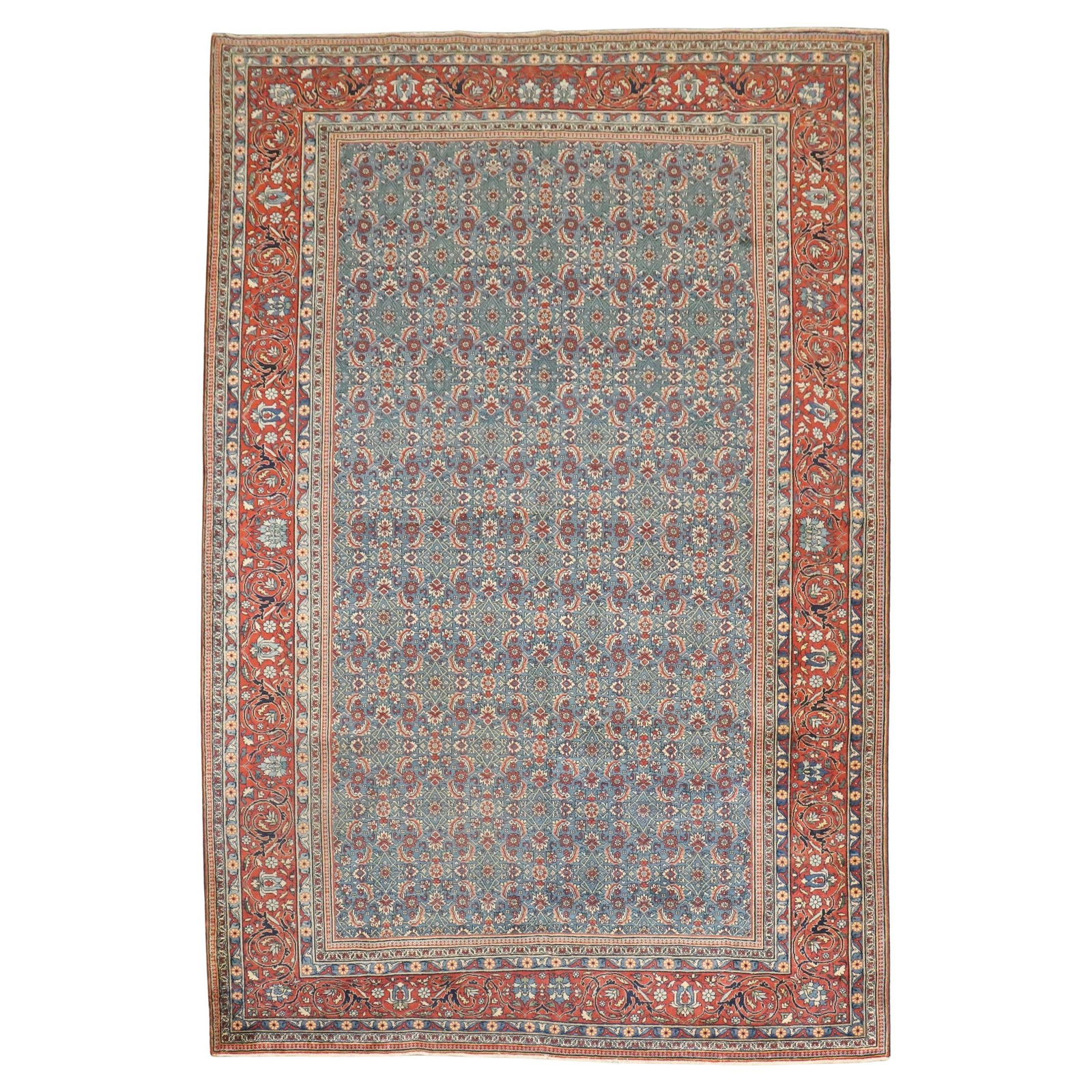 Zabihi Collection Antique Persian Tehran Wool Carpet 81 x 114 in (1 of 11)
