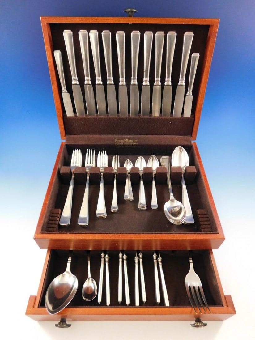 Bracia Hempel Pagoda 800 Silver Flatware Set 75 Pcs with Storage Chest (1 of 9)
