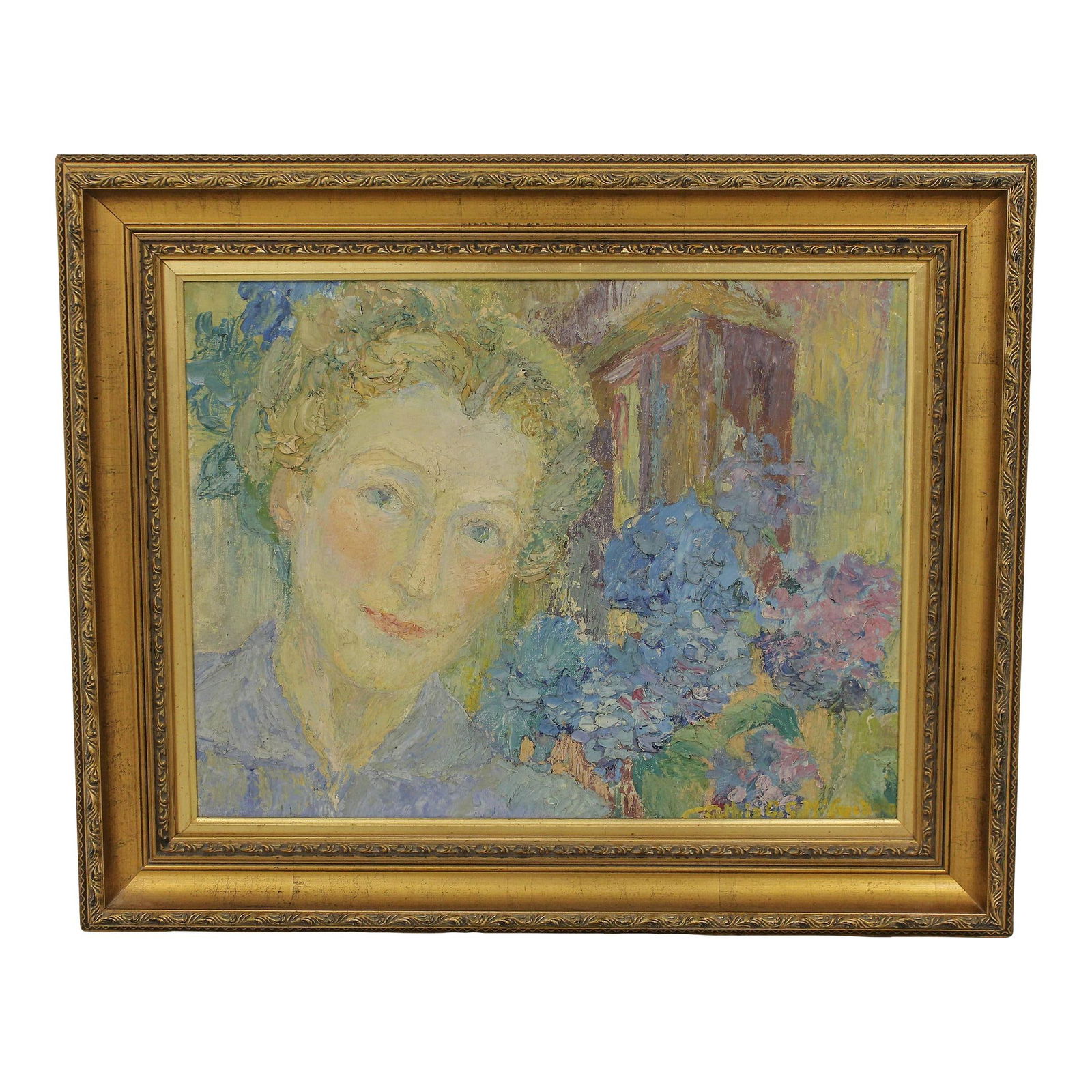 Cynthia McCracken Vintage Oil Painting Signed Pastel Colors Framed (1 of 10)