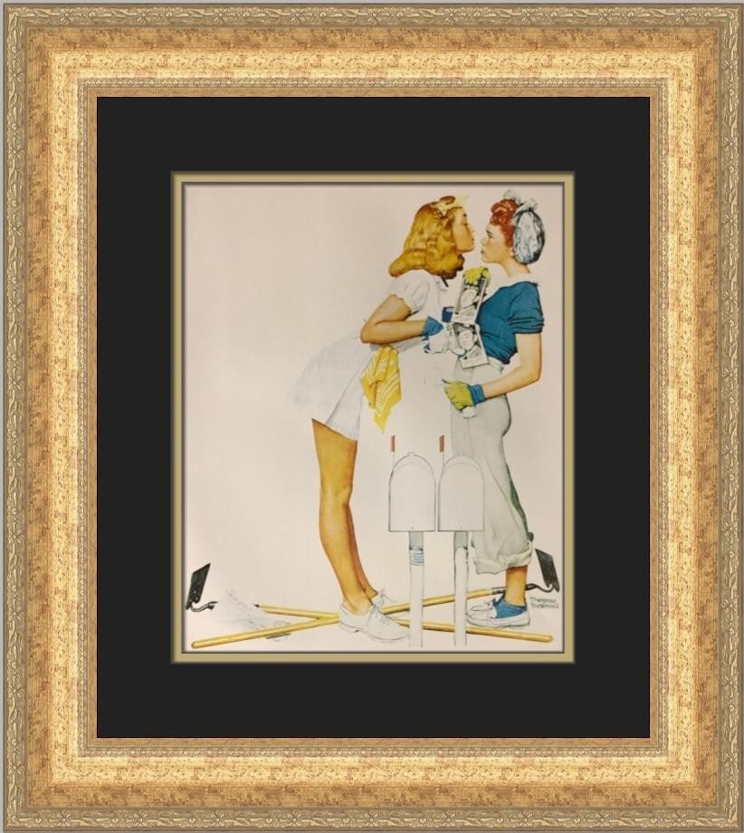 Norman Rockwell Confrontation Custom Framed Art Print 20 x 18 (1 of 2)