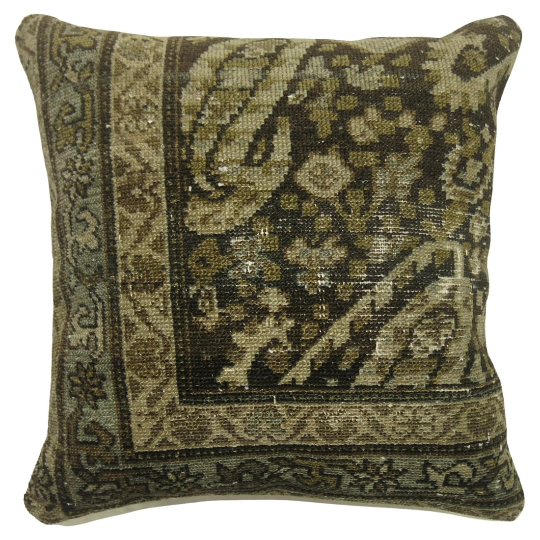 Vintage Persian Malayer Rug Pillow Rustic Hand-Woven 16x16 (1 of 4)
