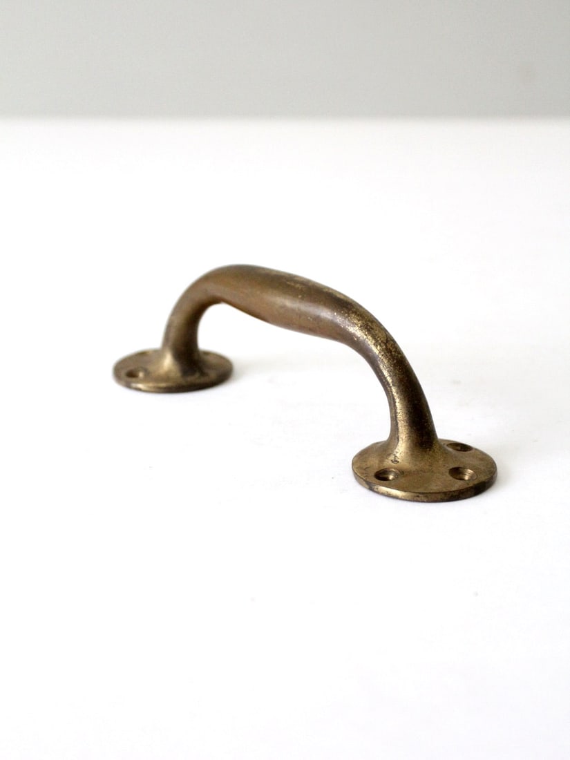 Elegant Vintage Brass Door Handle 7.5 Inch Rustic Design (1 of 8)