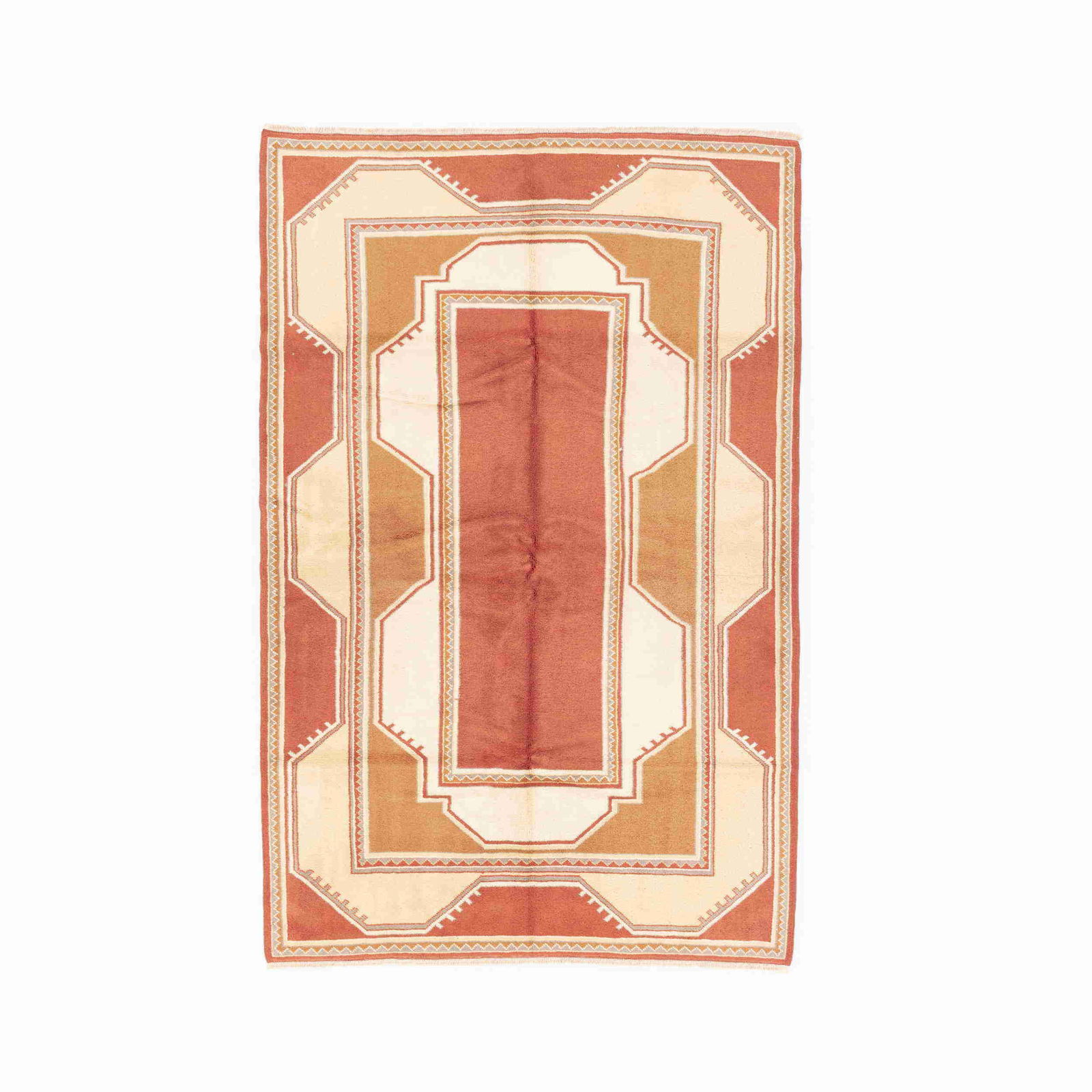 Authentic Handmade Milas Wool Carpet 65.7 x 100.4 inches (1 of 8)