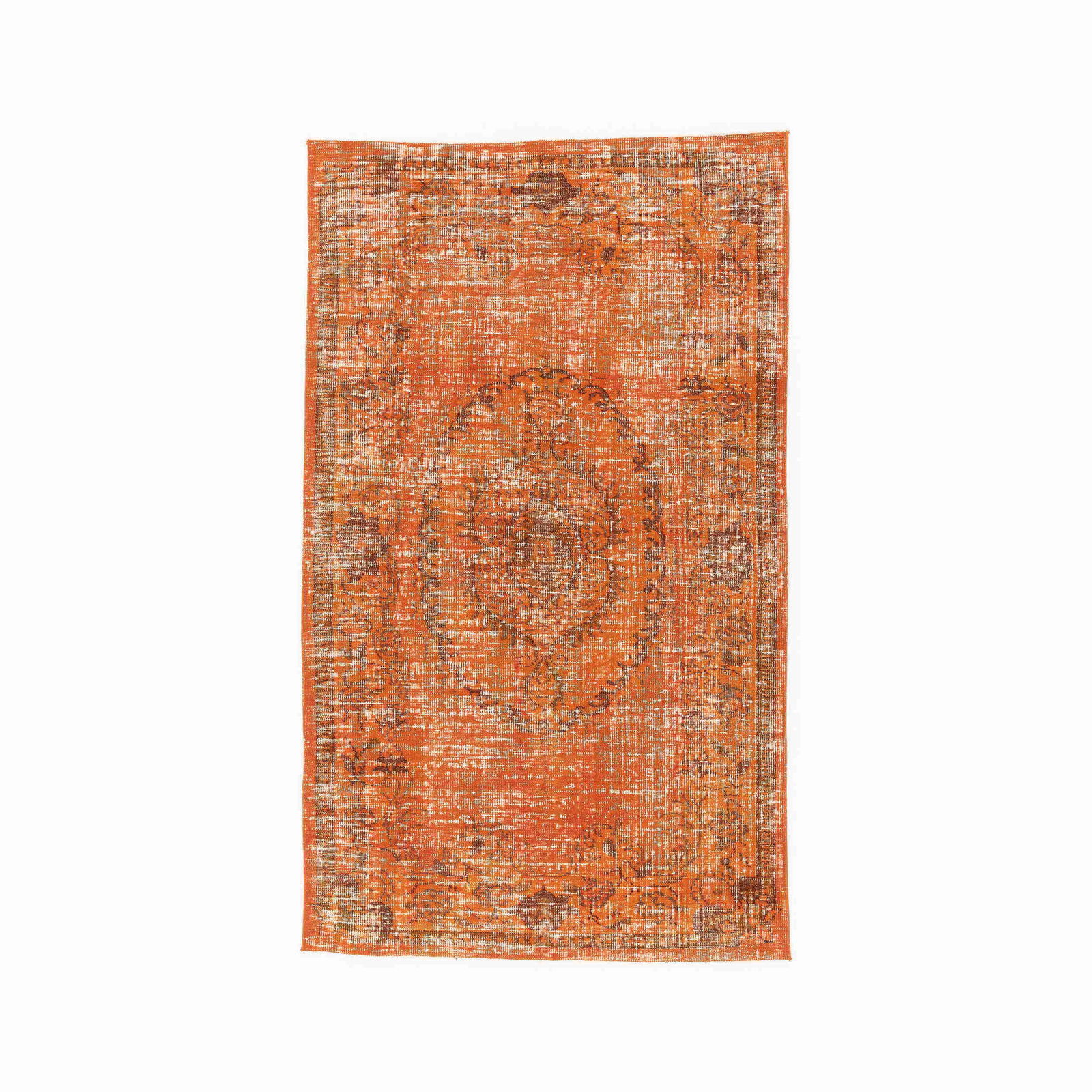 Handmade Vintage Wool on Cotton Carpet 57.9 x 97.6 Inches (1 of 8)