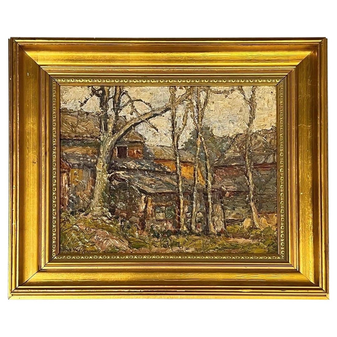 Edouard Franke Chatham Mass Farmscape Antique Impressionist Oil Painting: Edouard Franke Chatham Mass Farmscape Antique Impressionist Oil Painting This exquisite piece titled "Chatham Mass, Farmscape" is an oil on canvas painting by Edouard Franke, an American artist from t